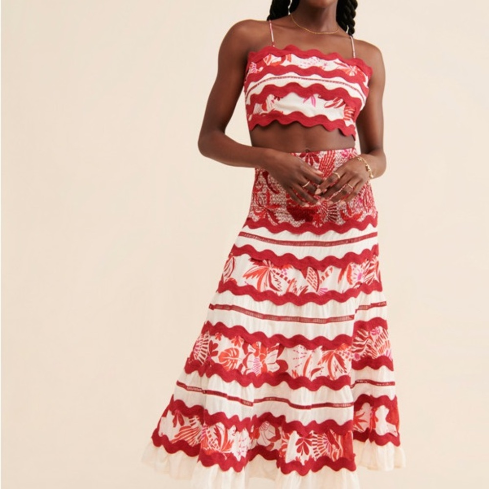 FARM Rio - Rio Tiles Off-White Two Piece Skirt Set